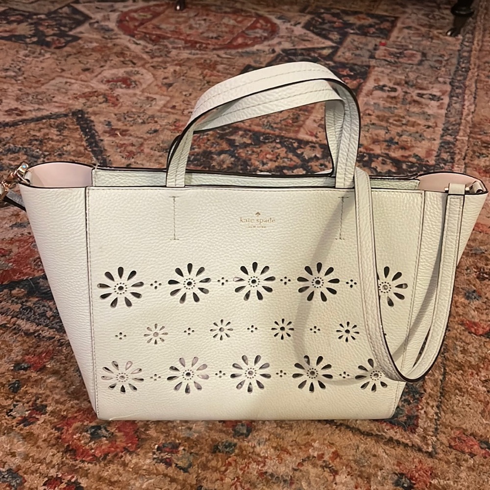 Turquoise punched leather Kate Spade crossbody